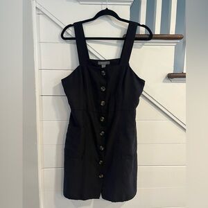 Black Button-Up Dress (Size 10)